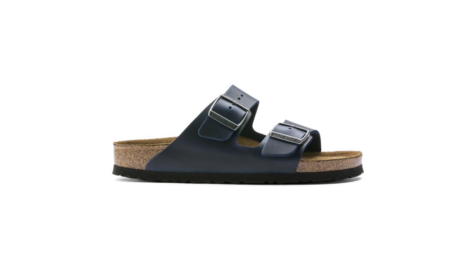 Birkenstock Arizona Soft Footbed Oiled Nubuck Leather Sandals - Womens, Blue Oild Leather, Medium, 45, 1013643-45
