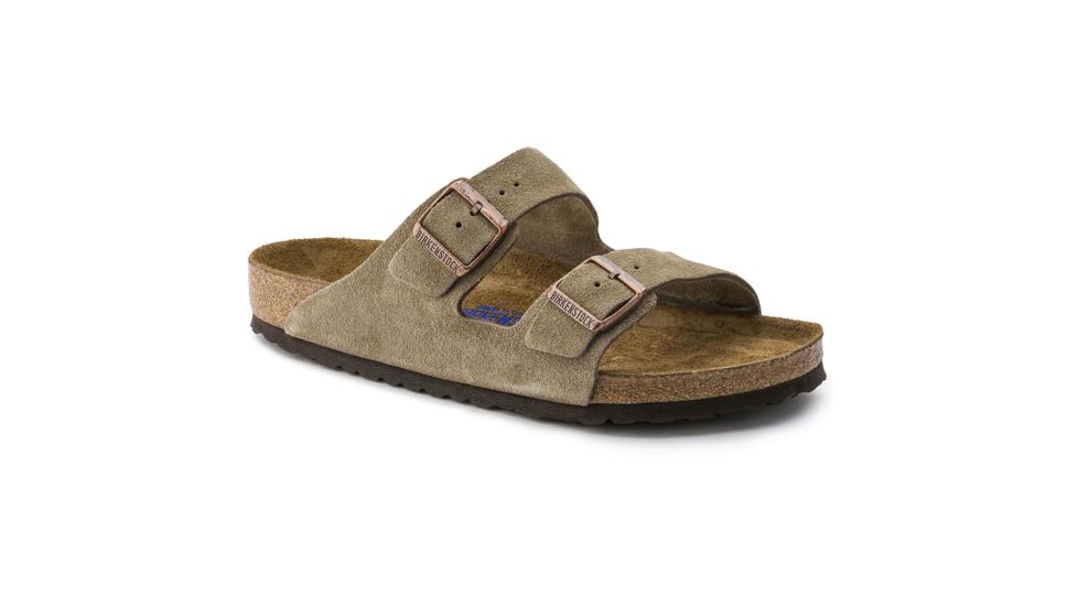 Birkenstock Arizona Suede Soft Footbed Sandal - Women's-Taupe-Narrow-39