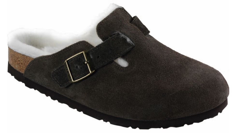 Birkenstock Boston Shearling Lined Slipper - Women's-Mocha-Narrow-37