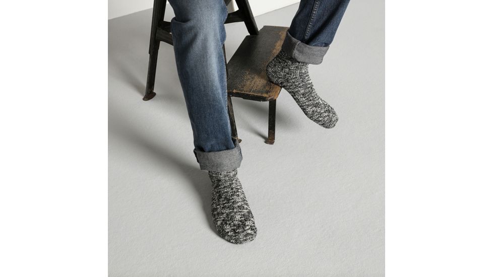 Birkenstock Cotton Slub - Mens, Black/Gray, Medium, 1008039-1008039-Medium