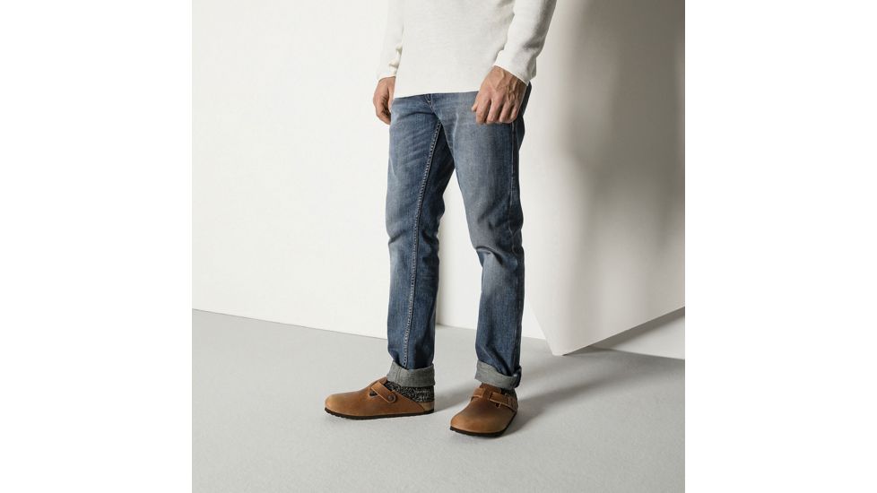 Birkenstock Cotton Slub - Mens, Black/Gray, Medium, 1008039-1008039-Medium