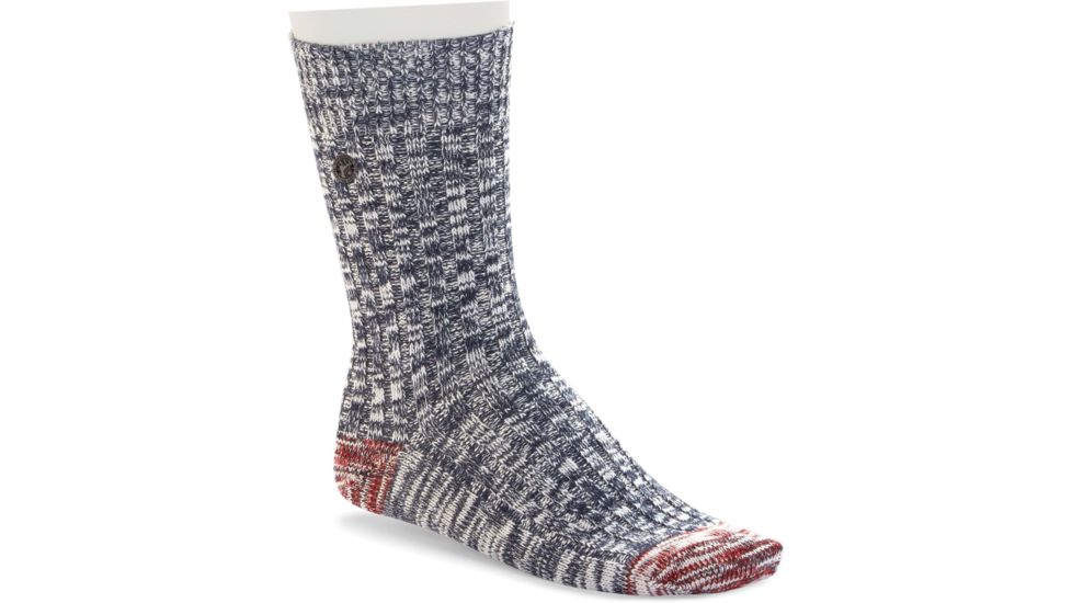 Birkenstock Fashion Slub Socks - Mens, Jeans Melange, Large, 1005817-L