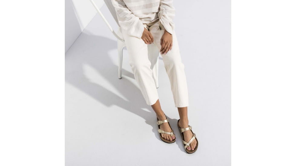 Birkenstock Mayari Birko-Flor Sandals - Womens, Gold, 40, 1016416-R-40