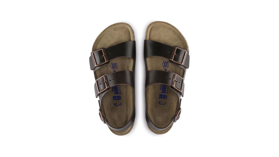 Birkenstock Milano Amalfi Leather Soft Footbed Men's, Testa Di Moro, 39 23454-1-39