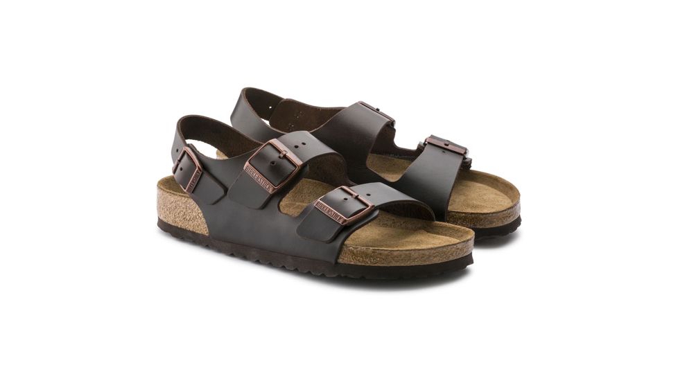 Birkenstock Milano Amalfi Leather Soft Footbed Men's, Testa Di Moro, 39 23454-1-39
