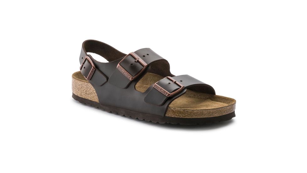Birkenstock Milano Amalfi Leather Soft Footbed Men's, Testa Di Moro, 39 23454-1-39