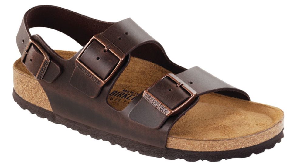 Birkenstock Milano Brown Soft Footbed Sandal - Men's-Brown-41-Medium