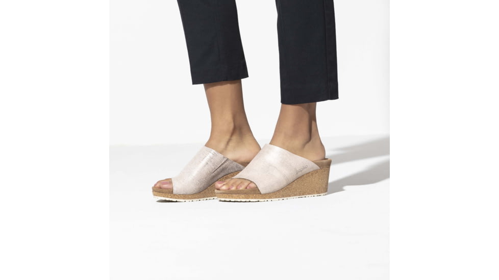 Birkenstock Namica Leather Sandals - Womens, Washed Metallic Rose Gold, 41, 1014836-N-41