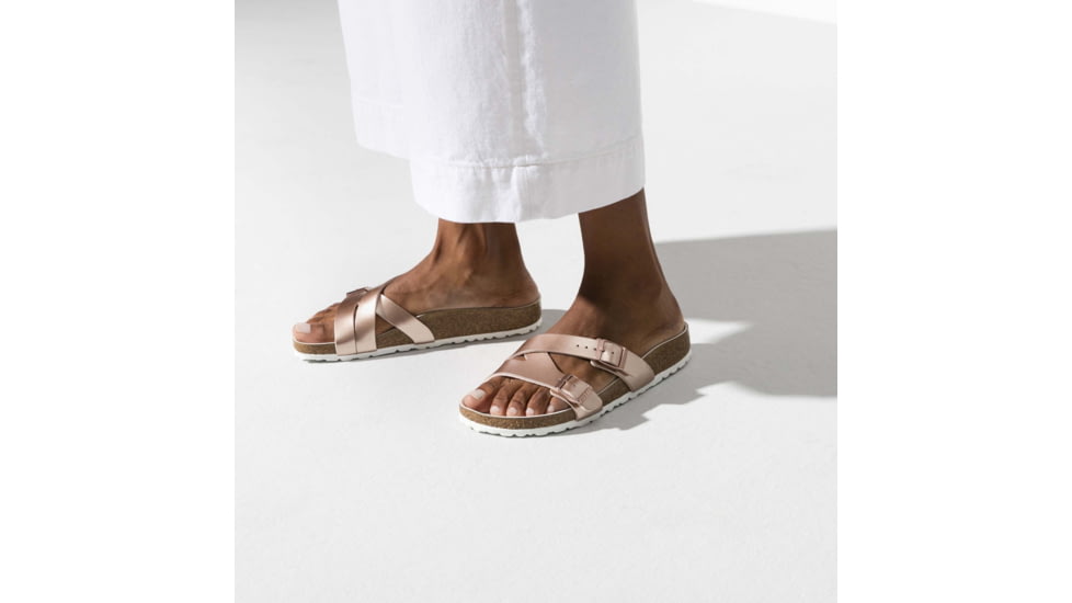 Birkenstock Yao Hex Birko-Flor Sandals - Womens, Metallic Copper, 40, 1016962-N-40