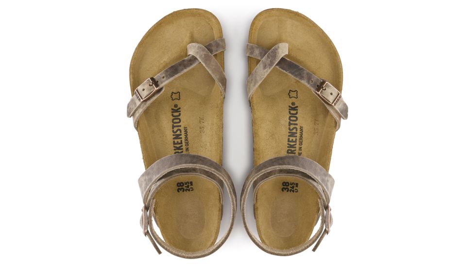 Birkenstock Yara Oiled Leather Sandals - Womens, Tobacco Oiled Leather, Medium, 37, 1011441-37