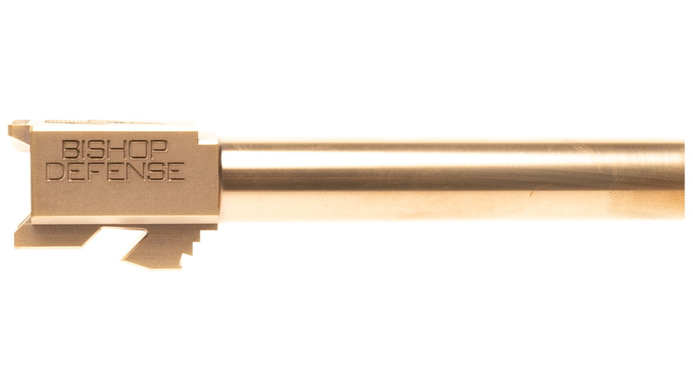 Bishop Defense Match Grade Pistol Barrel, Glock 17, 9mm, 4.49 in, 1-10 Twist, Bronze, BDBLG17BRNZ