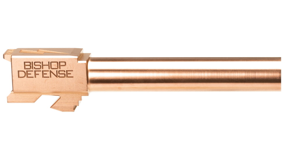 Bishop Defense Match Grade Pistol Barrel, Glock 17, 9mm, 4.49 in, 1-10 Twist, Rose Gold, BDBLG17RSGLD