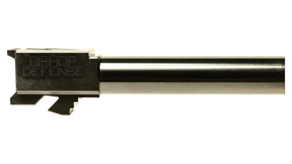 Bishop Defense Match Grade Pistol Barrel, Glock 43, 9mm, 3.39 in, 1-10 Twist, Black, BDBLG43BLK