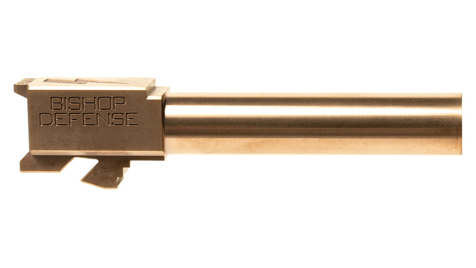 Bishop Defense Match Grade Pistol Barrel, Glock 19, 9mm, 4.02 in, 1-10 Twist, Bronze, BDBLG19BRNZ