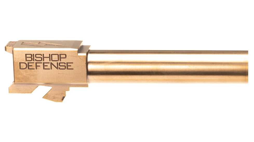 Bishop Defense Match Grade Pistol Barrel, Glock 43, 9mm, 3.39 in, 1-10 Twist, Rose Gold, BDBLG43RSGLD