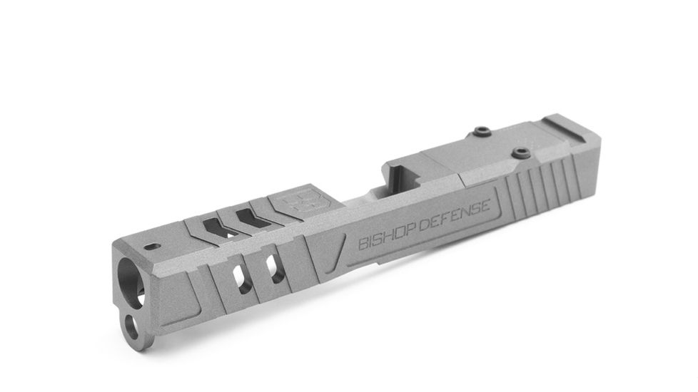 Bishop Defense Pistol Slide, Glock 19, Gen 3, Tier 2, Tungsten, BDSLG19G3T2TNG