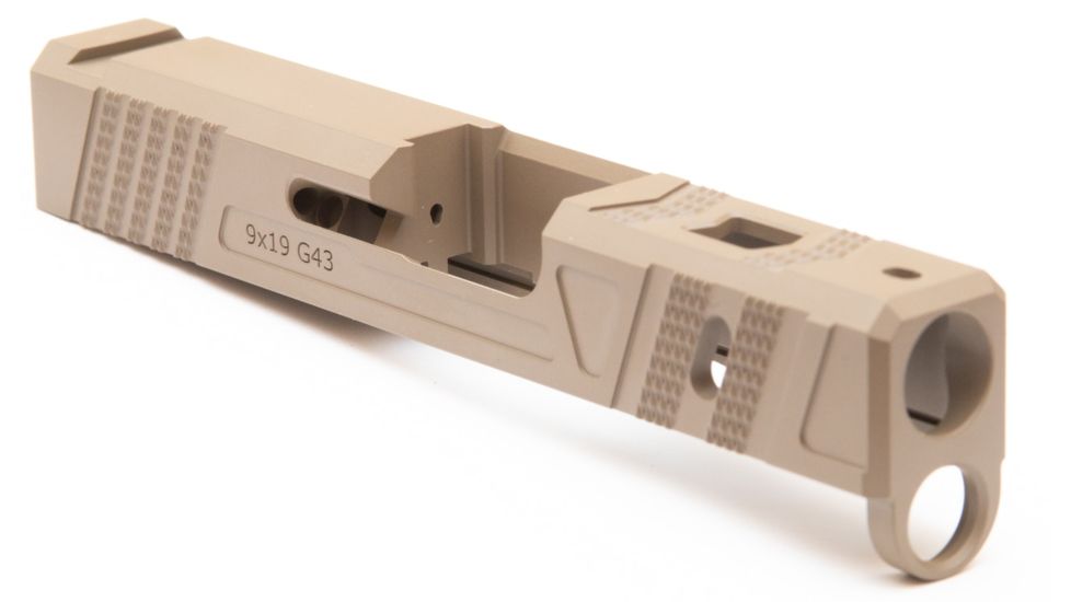 Bishop Defense Pistol Slide, Glock 43, Gen 3, Tier 1, Flat Dark Earth BDSLG43G3T1FDE