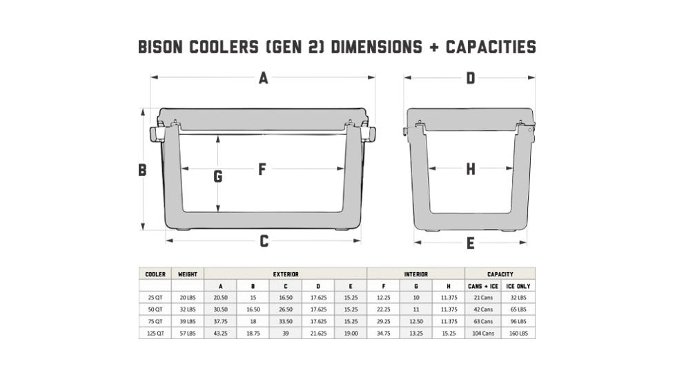 Bison Coolers 50 QT Bison Cooler, Sand, 500202
