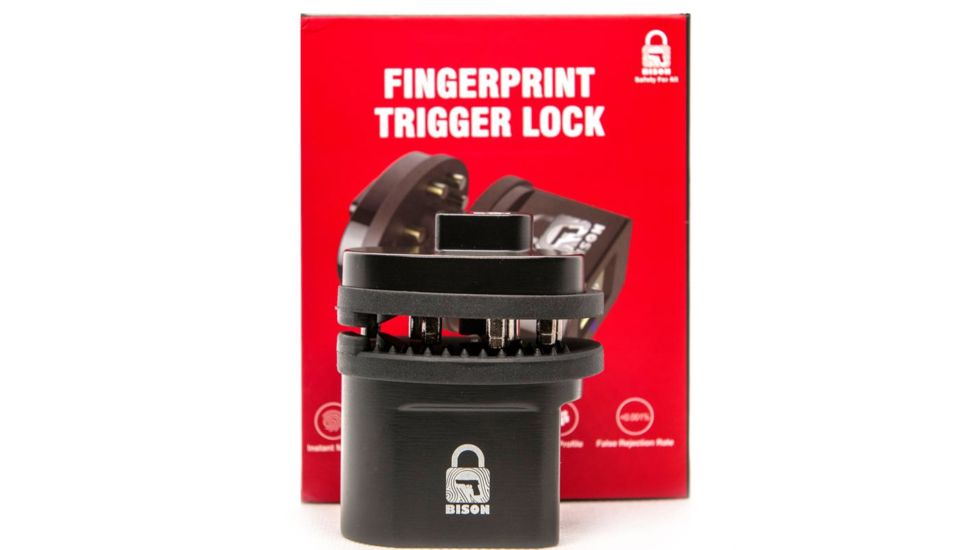 Bison L1 Biometric Fingerprint Trigger Lock, Black, Small, 860001243802