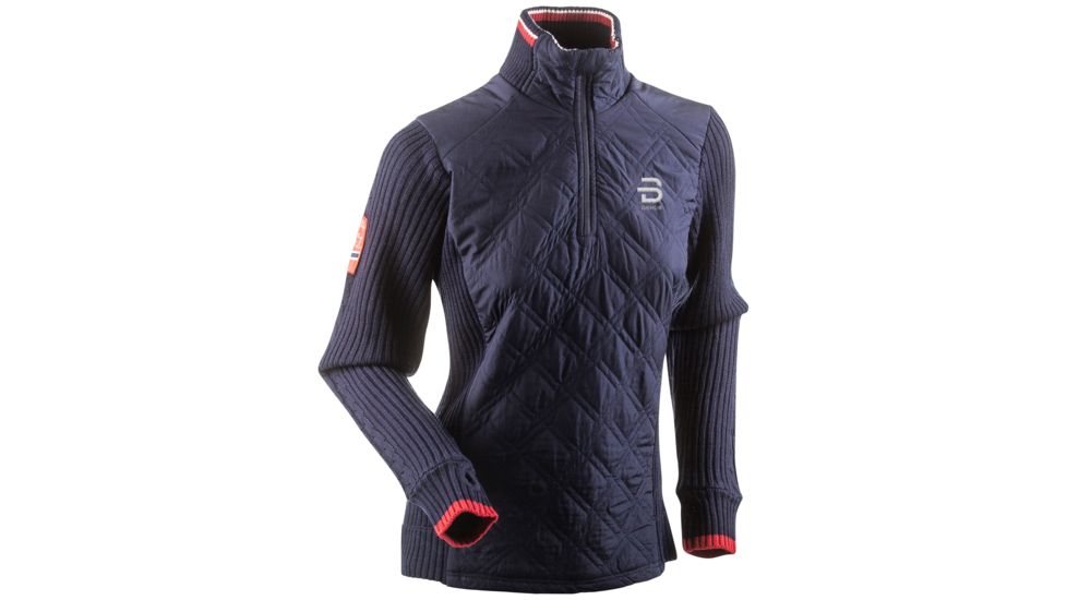 Bjorn Daehlie Half Zip Comfy Sweater - Womens, Evening Blue, Medium, 332025-25100-M