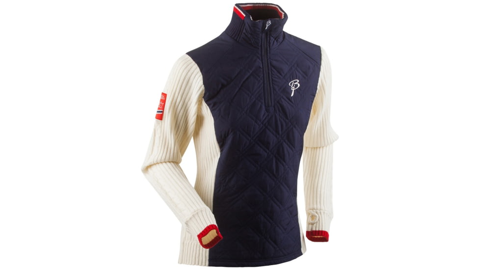 Bjorn Daehlie Half Zip Comfy - Women's -Snow White/Evening blue-Small