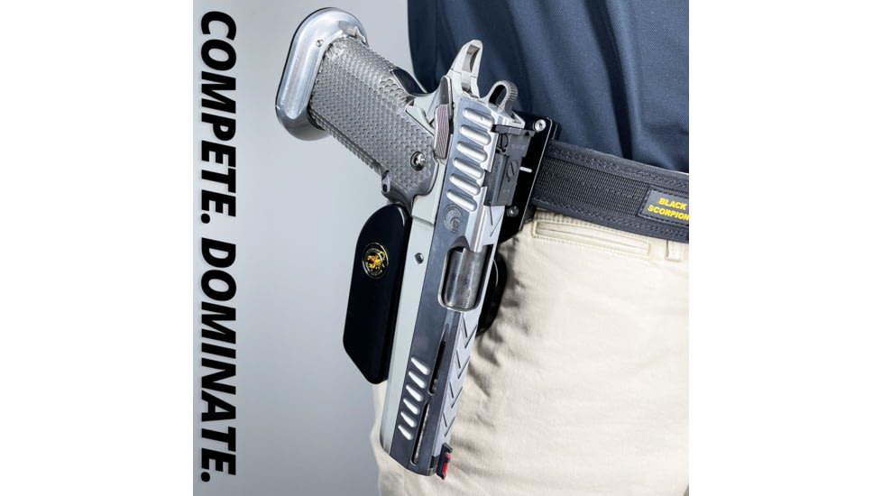 Black Scorpion Outdoor Gear 2011 OWB Pro Heavy Duty Competition Speed Holster, 2011 w/Magnets, Black, HC07-USPSA-2011