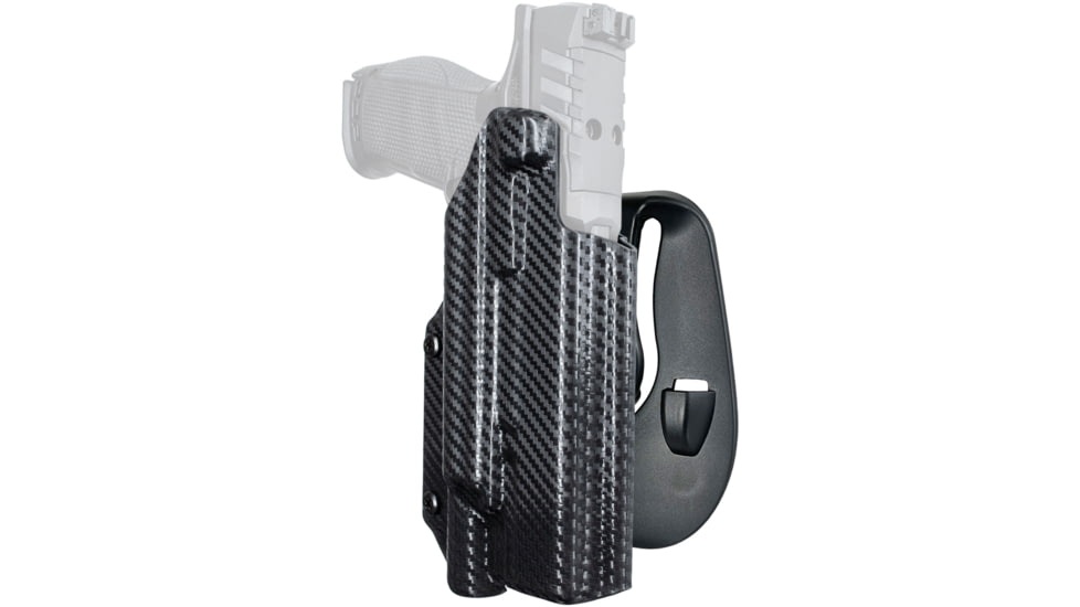 Black Scorpion Outdoor Gear OWB Paddle Holster, Walther PDP 5in w/ X300, Right Hand, Carbon Fiber, HC03-PADDLE-PDP5X300CFRH