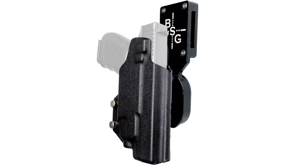 Black Scorpion Outdoor Gear Pro Heavy Duty Competition Kydex OWB Holster, Glock 17, 22, 31, 44, 45 w/ TLR7, TLR8, Right Hand, Black Shell Black, HCD1-USPSABS-GL17TLR8BK