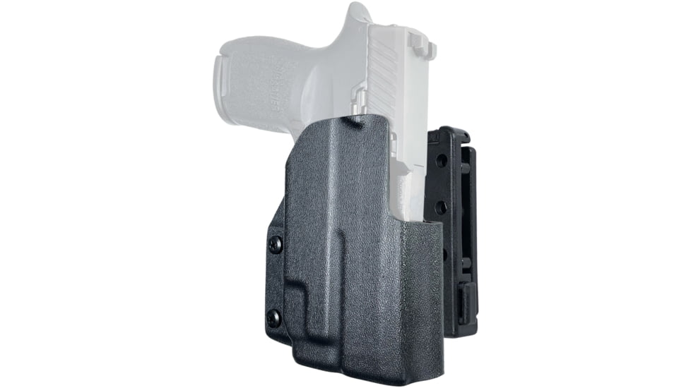 Black Scorpion Outdoor Gear Pro IDPA Competition OWB Holster, Sig Sauer P320 Compact w/ TLR-7A, Right Hand, Black, HC03-IDPA-P3204TLR7-BKRH