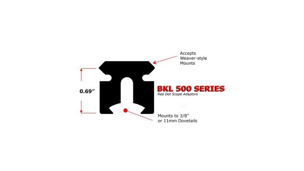 BKL 500 Series Red Dot Scope Adaptors Specs