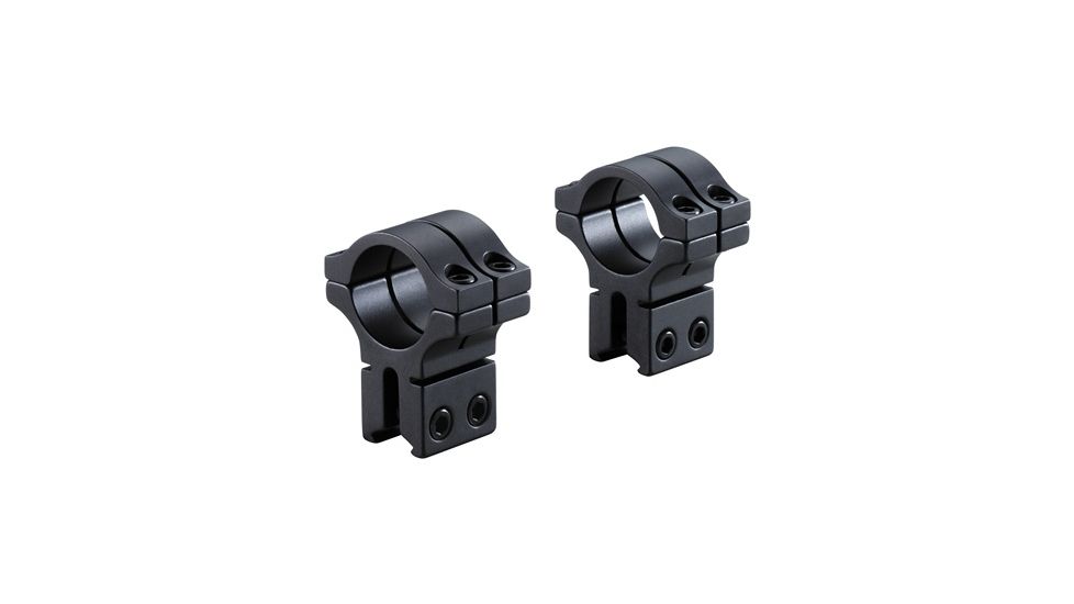 Model 263 1in Long Double Strap Dovetail Rings,High,Matte Black