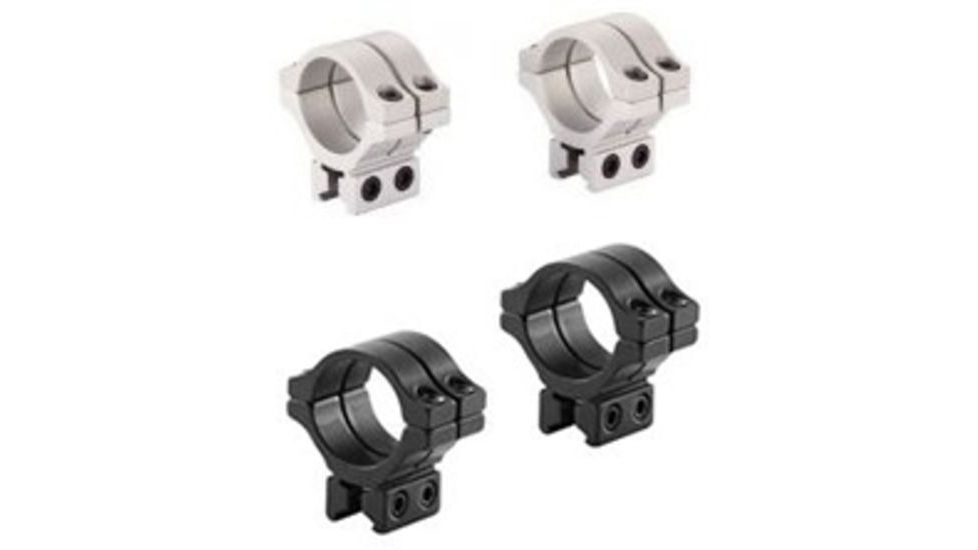 BKL Technologies Model 304 1in Long Double Strap Dovetail Rings, Black, Silver