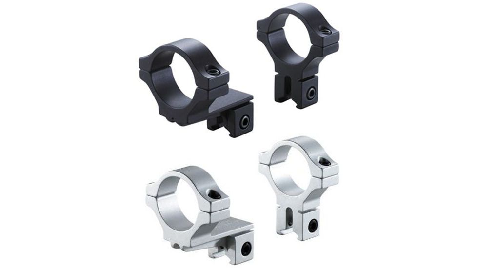 BKL Technologies Model 374 0.6in Long Offset Dovetail Rings, Black, Silver