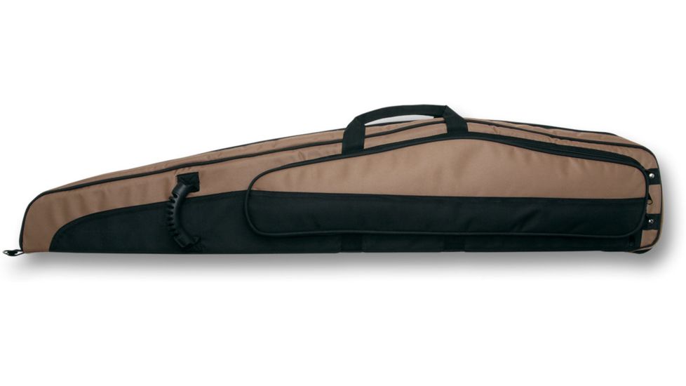 Bulldog Cases &amp; Vaults Hybrid Magnum Double Rifle Shotgun Case 50In Black With Brown Trim