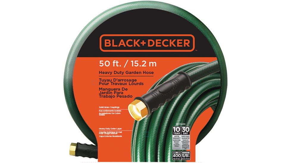 Black &amp; Decker 5/8in x 50ft Heavy Duty Garden Hose, Green BD70203
