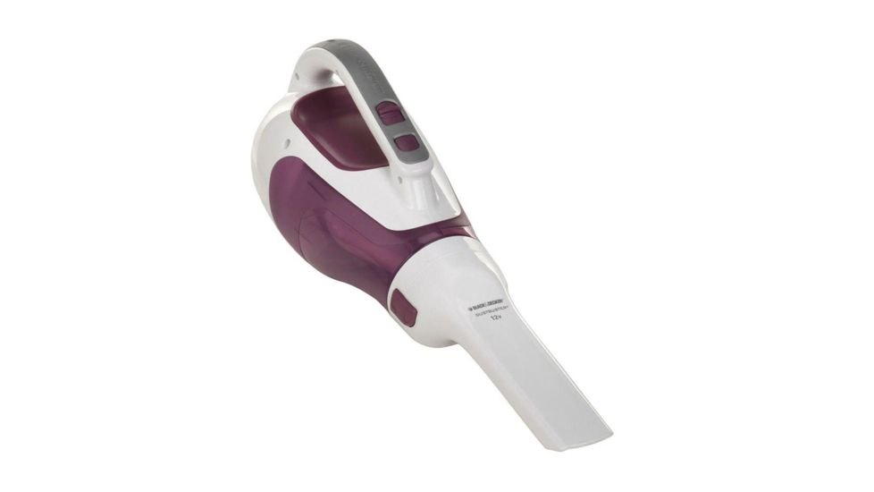 Black &amp; Decker Dustbuster 12-Volt Cordless Cyclonic Hand Vacuum, White/Purple CHV1210