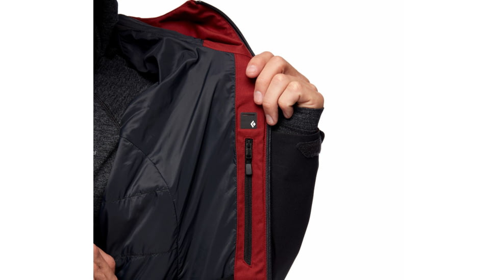 Black Diamond Boundary Line Insulated Jck - Mens, Dark Crimson/Black, Large, AP7460609162LRG1