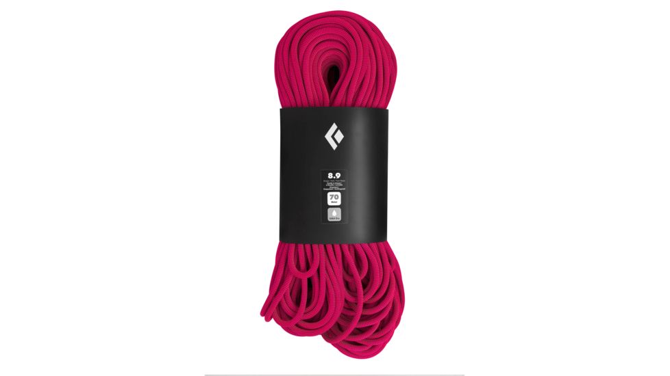 Black Diamond Climbing 8.9 mm Dry Rope, Ultra Pink, 70m, BD323017ULPK0701