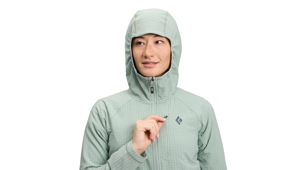 Black Diamond Coefficient Storm Full Zip Hoody - Womens, Agave, Medium, AP7440693061MED1