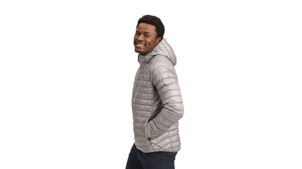 Black Diamond Deploy Down 0.5 Full Zip Hoody - Mens, Pewter, Small, AP7460081016SML1