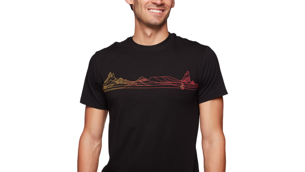 Black Diamond Desert Lines Short Sleeve Tee - Mens, Black, Small, AP7302280002SML1
