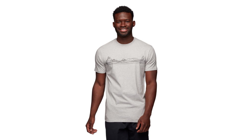 Black Diamond Desert Lines Short Sleeve Tee - Mens, Nickel Heather, Medium, AP7302281014MED1