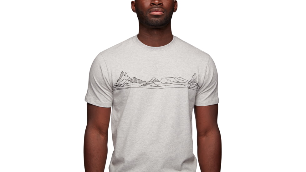 Black Diamond Desert Lines Short Sleeve Tee - Mens, Nickel Heather, Medium, AP7302281014MED1