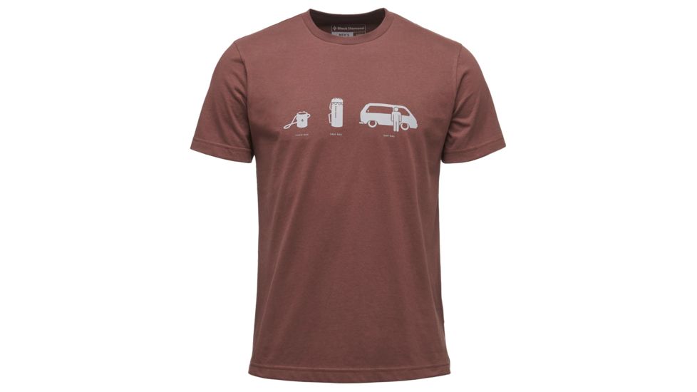 Black Diamond Dirtbag Mens Logo Short Sleeve Tee Shirt, Mocha, Large, APQ03U235LRG1