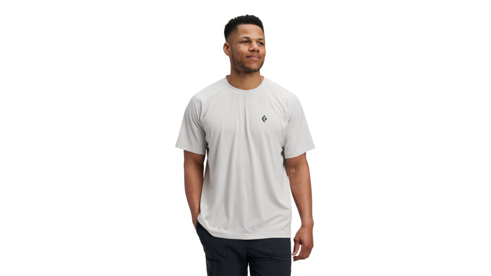 Black Diamond Distance Short Sleeve Tech Tee - Mens, Alloy, Extra Large, AP7520061000XLG1