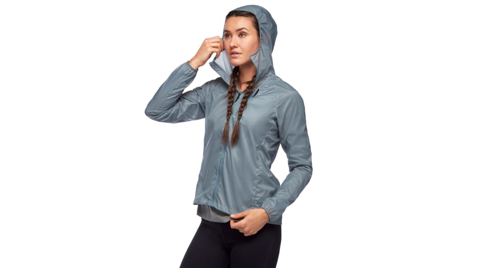 Black Diamond Distance Wind Shell Jacket - Womens, Blue Ash, Extra Large, AP7470224006XLG1