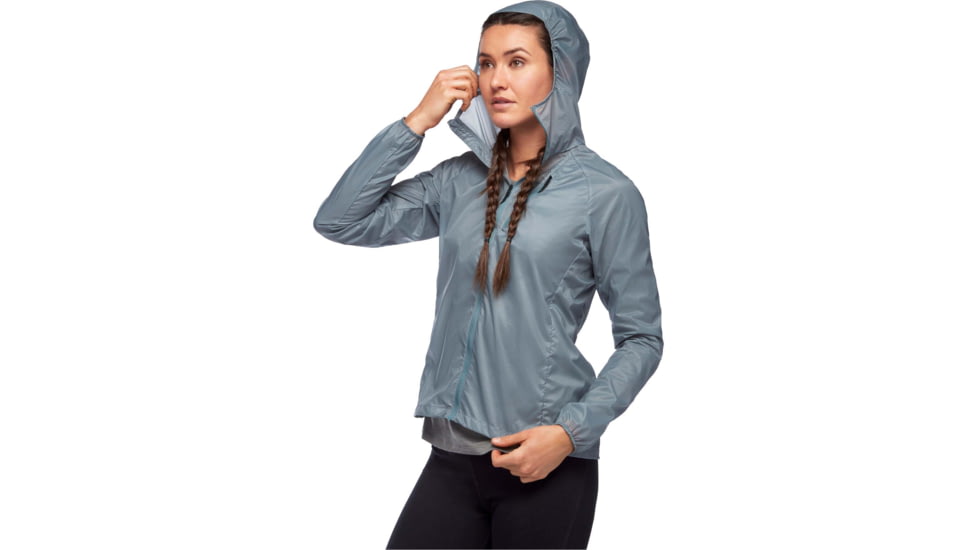 Black Diamond Distance Wind Shell Jacket - Womens, Blue Ash, Large, AP7470224006LRG1