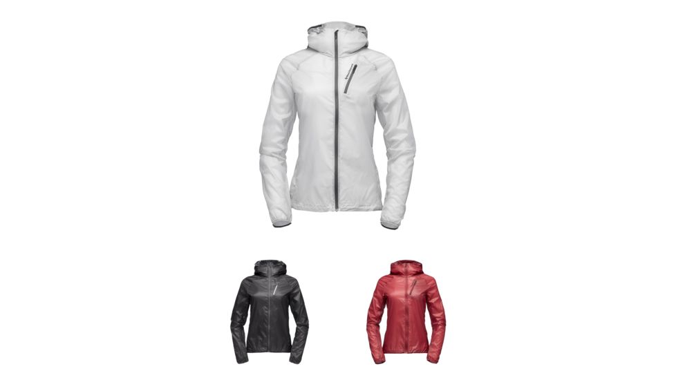 Black Diamond Distance Wind Shell Jacket - Women's, Alloy, Black, Wild Rose