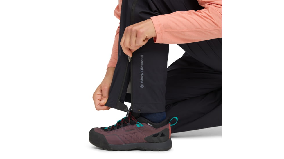 Black Diamond Fineline Stretch Full Zip Pants - Womens, Black, Medium/Short, AP7410450002MED1