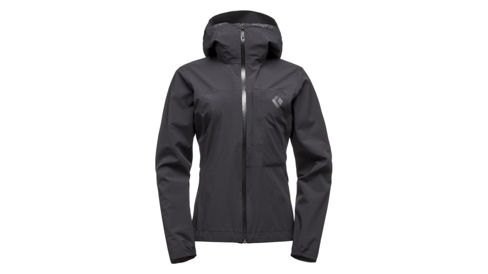 Black Diamond FineLineStretch Womens Rain Shell Jacket, Black, 2XS, APG3E8015XXS1
